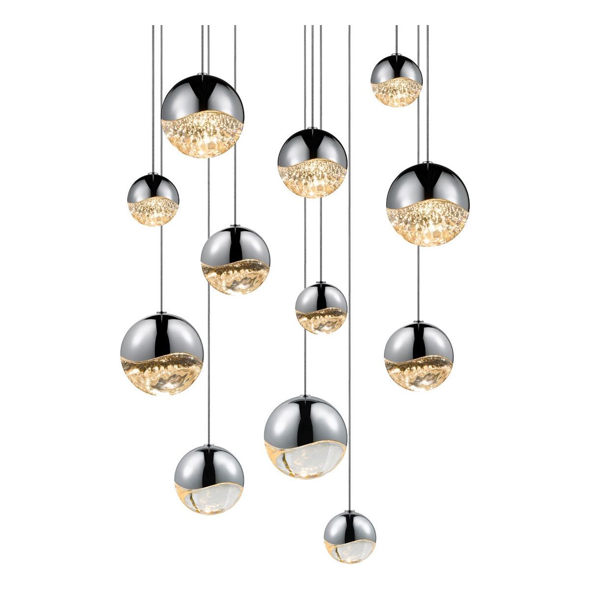 Grapes 12-Light Round Assorted LED Pendant