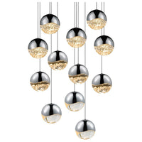 Grapes 12-Light Round Large LED Pendant