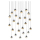 Grapes 24-Light Round Small LED Pendant