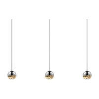 Grapes 3-Light Rectangle Small LED Pendant