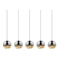 Grapes 5-Light Rectangle Large LED Pendant