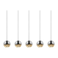 Grapes 5-Light Rectangle Medium LED Pendant