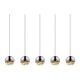 Grapes 5-Light Rectangle Medium LED Pendant