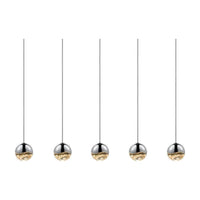 Grapes 5-Light Rectangle Small LED Pendant