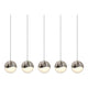 Grapes 5-Light Rectangle Large LED Pendant