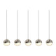 Grapes 5-Light Rectangle Medium LED Pendant