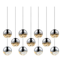 Grapes 11-Light Rectangle Large LED Pendant