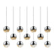 Grapes 11-Light Rectangle Medium LED Pendant