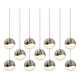 Grapes 11-Light Rectangle Large LED Pendant