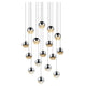 Grapes 16-Light Square Medium LED Pendant