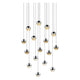 Grapes 16-Light Square Small LED Pendant