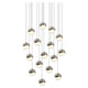 Grapes 16-Light Square Medium LED Pendant