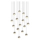 Grapes 16-Light Square Small LED Pendant