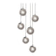 Champagne Bubbles 6-Light Round LED Pendant