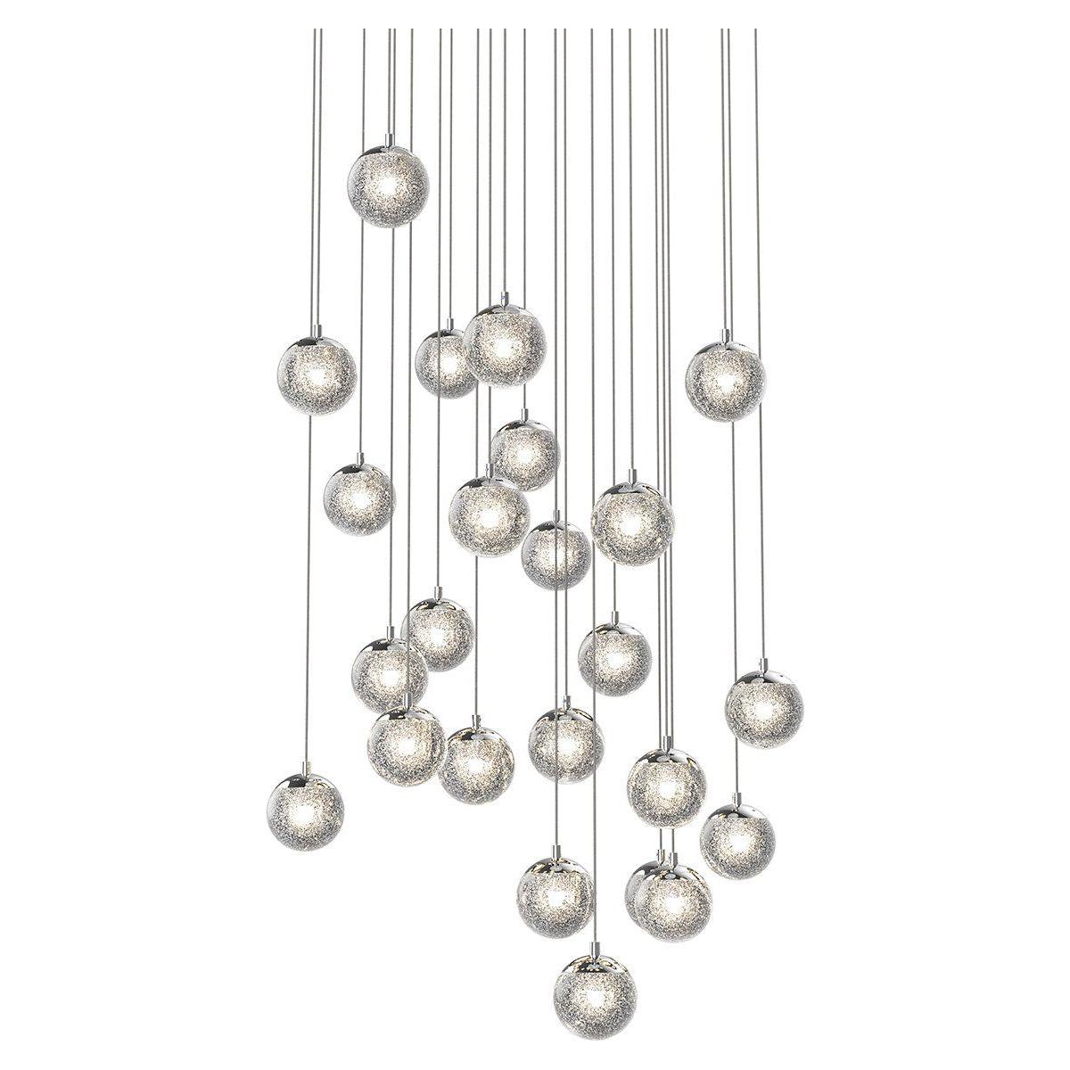 Champagne Bubbles 24-Light Round LED Pendant