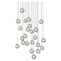 Champagne Bubbles 24-Light Round LED Pendant