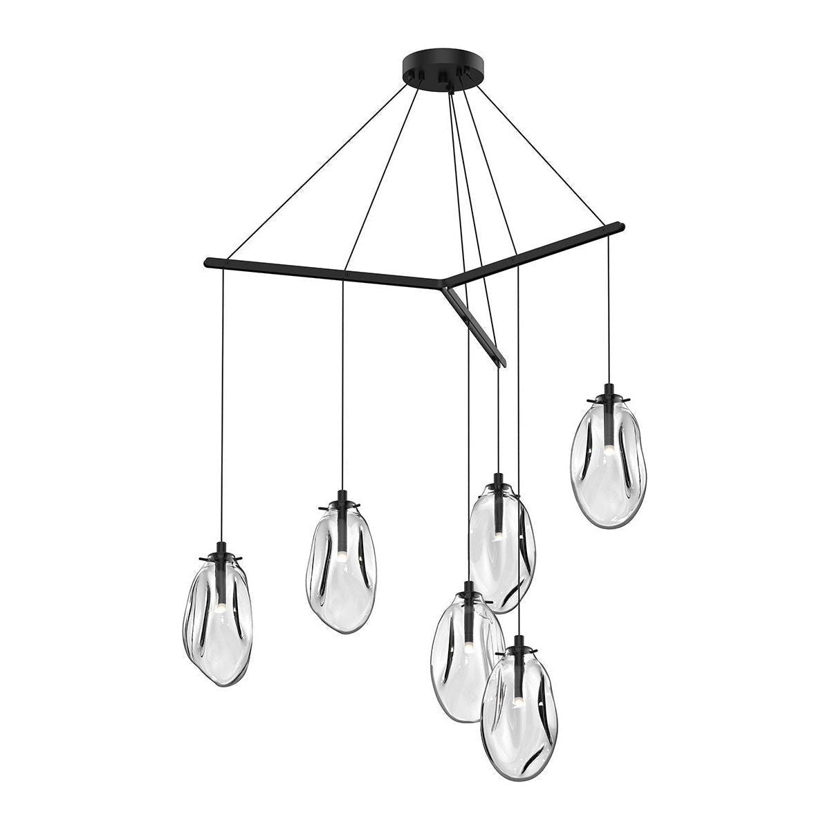 Liquid 6-Light Tri-Spreader LED Pendant