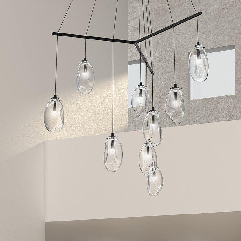 Liquid 6-Light Tri-Spreader LED Pendant