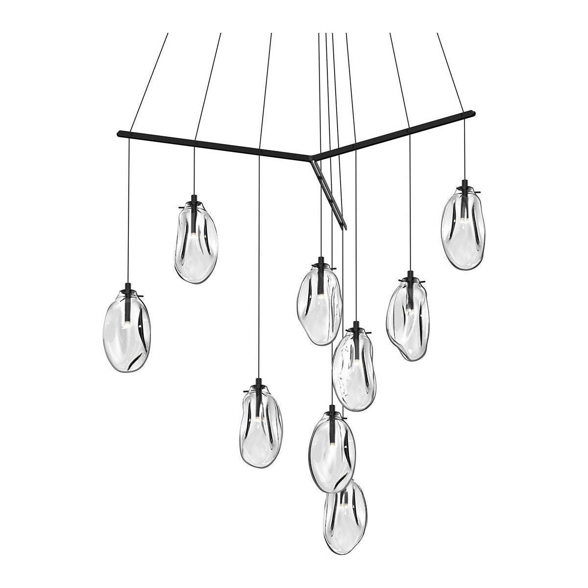 Liquid 9-Light Tri-Spreader LED Pendant