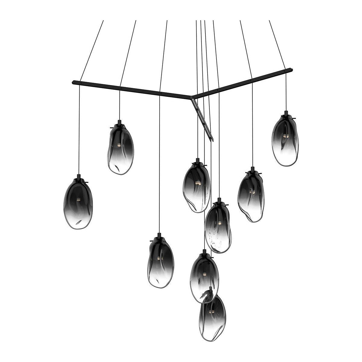 Liquid 9-Light Tri-Spreader LED Pendant