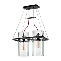 Square Ring 2-Light Rectangle Pendant