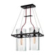 Square Ring 2-Light Rectangle Pendant