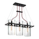 Square Ring 3-Light Rectangle Pendant
