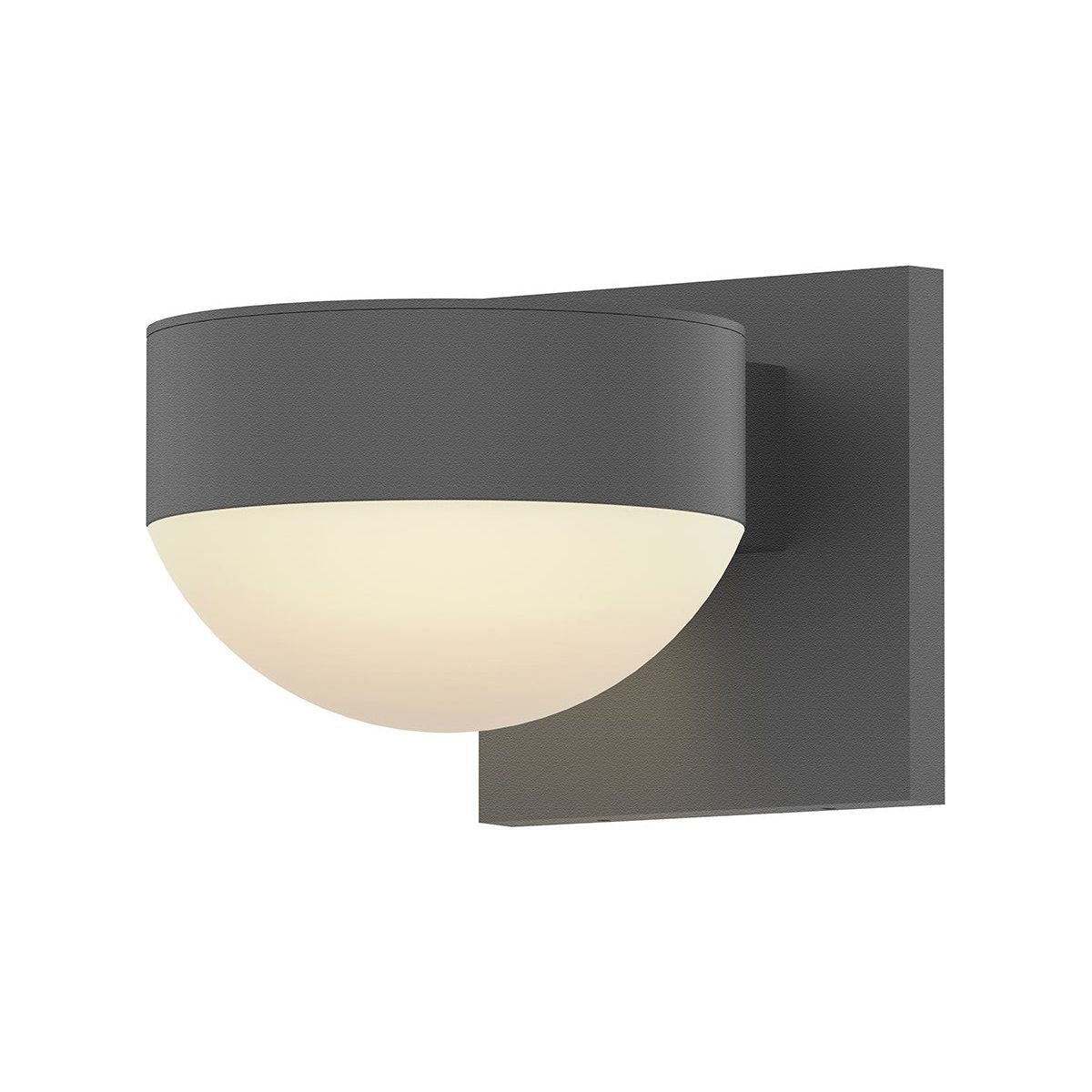 REALS Downlight LED Sconce with Plate Cap and Dome Lens