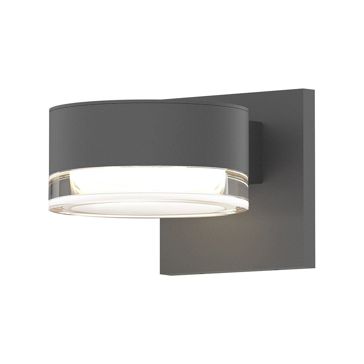 REALS Downlight LED Sconce with Plate Cap and Cylinder Lens