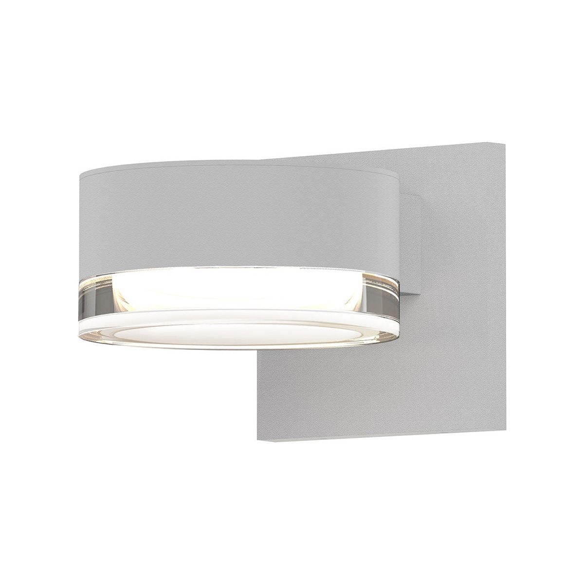 REALS Downlight LED Sconce with Plate Cap and Cylinder Lens