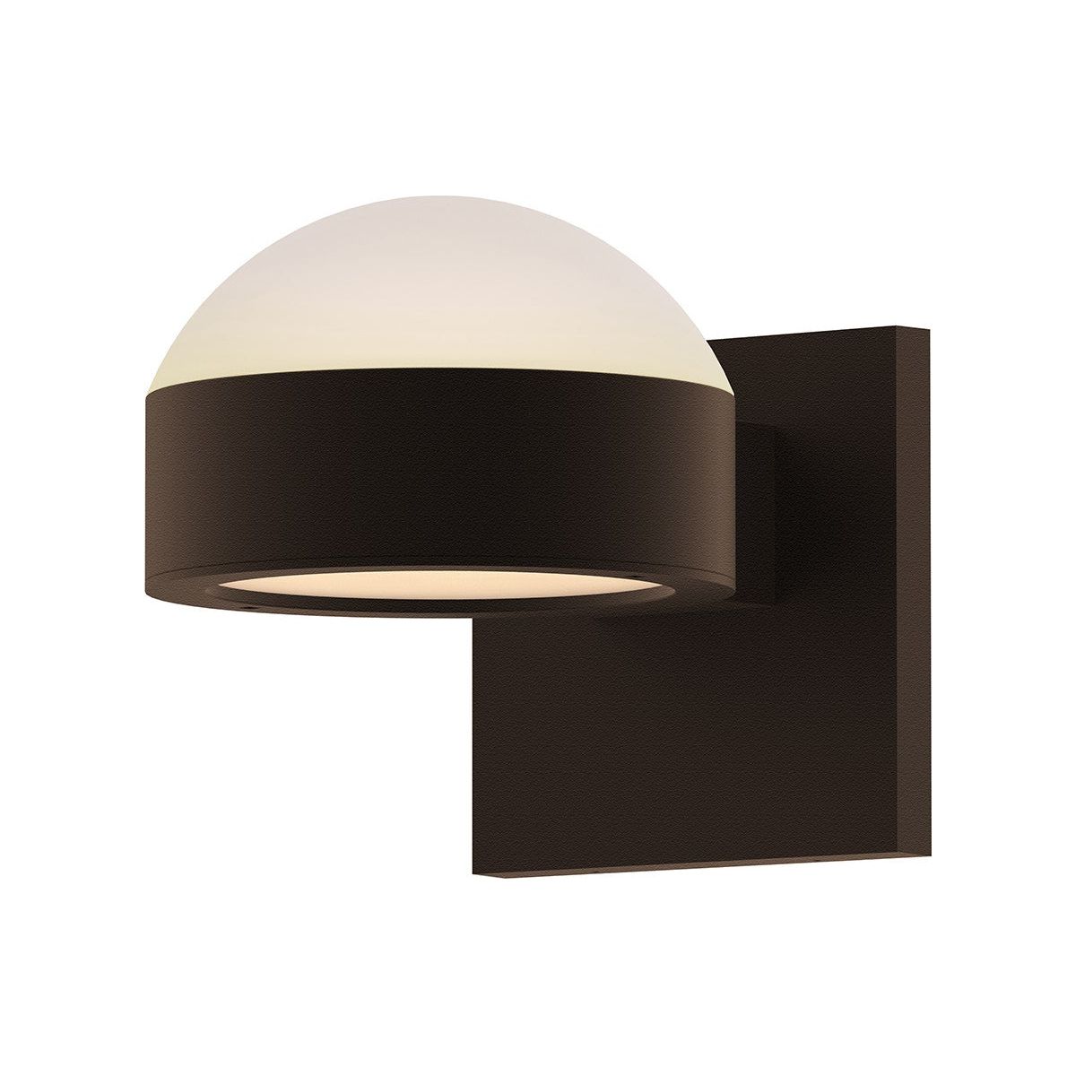 REALS Up/Down LED Sconce with Dome Top and Plate Bottom