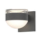 REALS Up/Down LED Sconce with Cylinder Top and Dome Bottom