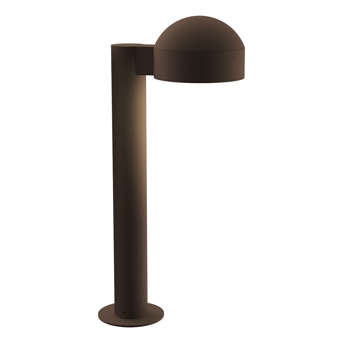 REALS 16" LED Bollard with Dome Cap and Plate Lens