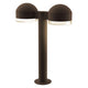 REALS 16" LED Double Bollard with Dome Cap and Cylinder Lens