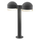 REALS 16" LED Double Bollard with Dome Cap and Cylinder Lens