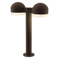 REALS 16" LED Double Bollard with Dome Cap and Cylinder Lens
