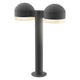 REALS 16" LED Double Bollard with Dome Cap and Cylinder Lens