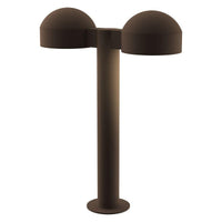 REALS 16" LED Double Bollard with Dome Cap and Plate Lens