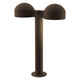 REALS 16" LED Double Bollard with Dome Cap and Plate Lens