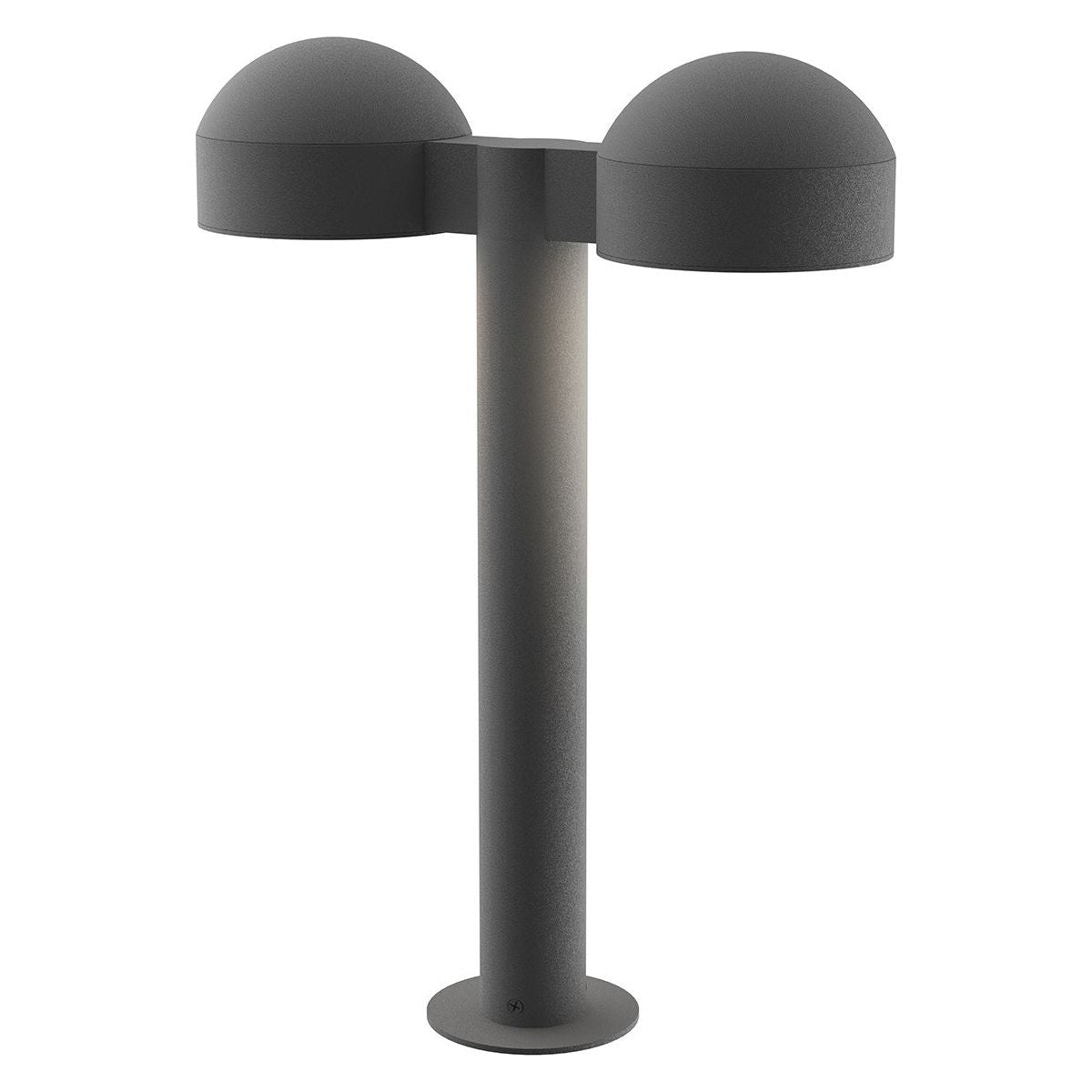 REALS 16" LED Double Bollard with Dome Cap and Plate Lens