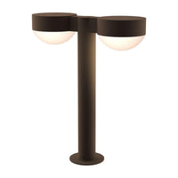 REALS 16" LED Double Bollard with Plate Cap and Dome Lens