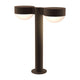 REALS 16" LED Double Bollard with Plate Cap and Dome Lens