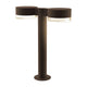 REALS 16" LED Double Bollard with Plate Cap and Cylinder Lens
