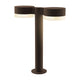REALS 16" LED Double Bollard with Plate Cap and Cylinder Lens