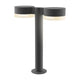 REALS 16" LED Double Bollard with Plate Cap and Cylinder Lens