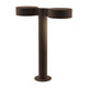 REALS 16" LED Double Bollard with Plate Cap and Plate Lens