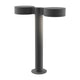 REALS 16" LED Double Bollard with Plate Cap and Plate Lens