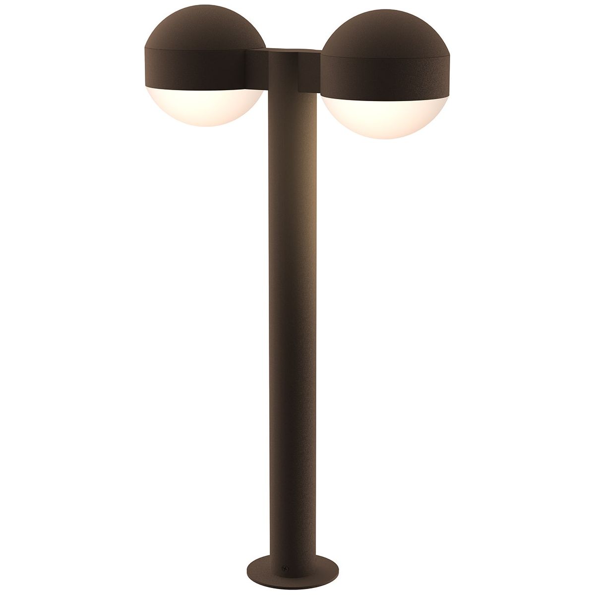 REALS 22" LED Double Bollard with Dome Cap and Dome Lens