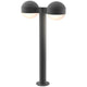 REALS 22" LED Double Bollard with Dome Cap and Dome Lens