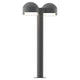 REALS 22" LED Double Bollard with Dome Cap and Cylinder Lens